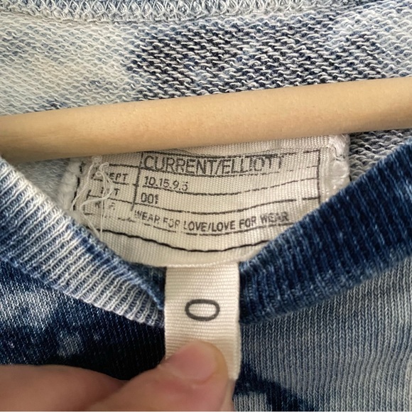 •Current/Elliot Indigo Summer tie dye short sleeve top• Size - Picture 5 of 9